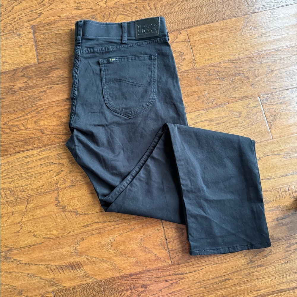 New Lee Men’s Black Jeans Motion Flex Waistband